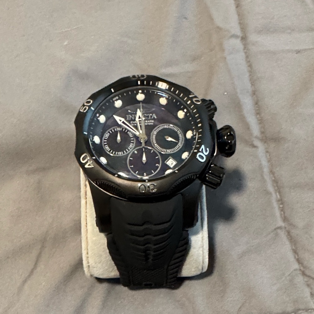 Invicta Black Dive Watch with Chronograph